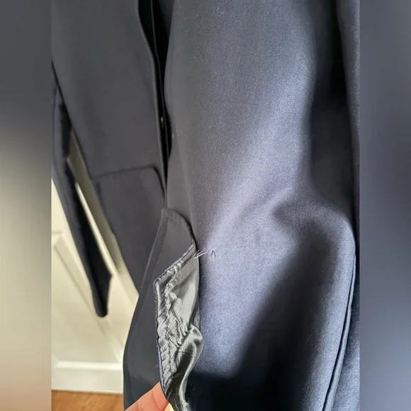 Zara Basic Spring Navy Coat – Size M - Picture 4 of 5